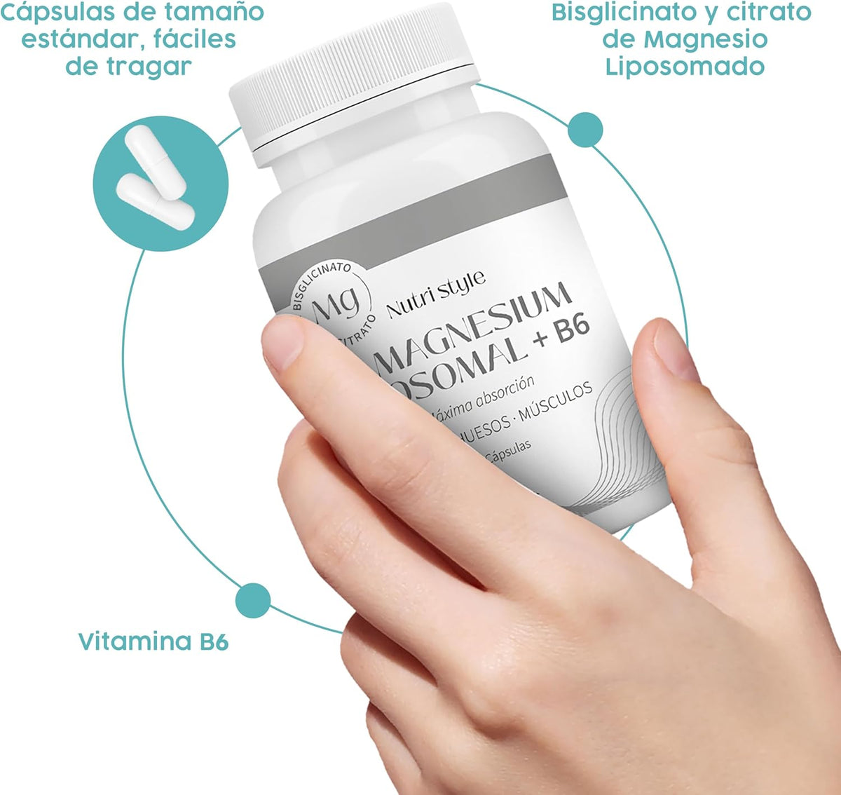 Citrato de Magnesio Liposomal + Bisglicinato de Magnesio Liposomado con Vitamina B6
